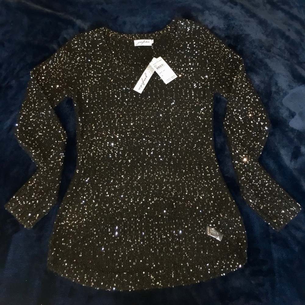 Grafika Black Sequin Sweater